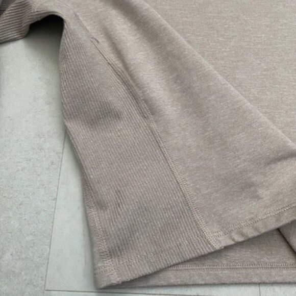 OLD NAVY Cozecore Cropped Mock Neck Top Moon Mist Tan Small - Picture 7 of 9